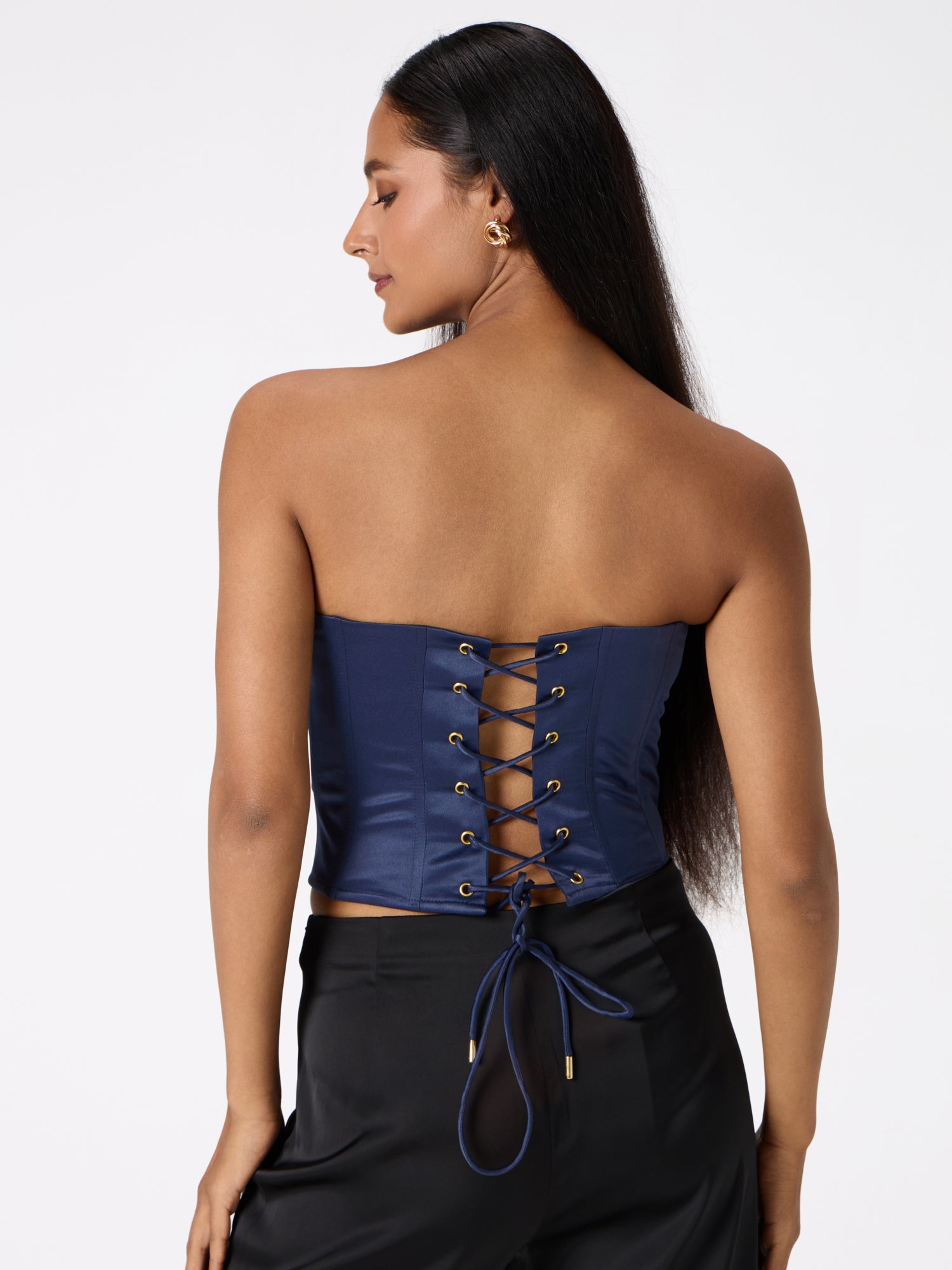 The Serein Corset - Women's Sapphire Blue Corsets | Mysaé