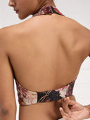 The Tapestry Halter Corset Top in Cotton Jacquard for Women
